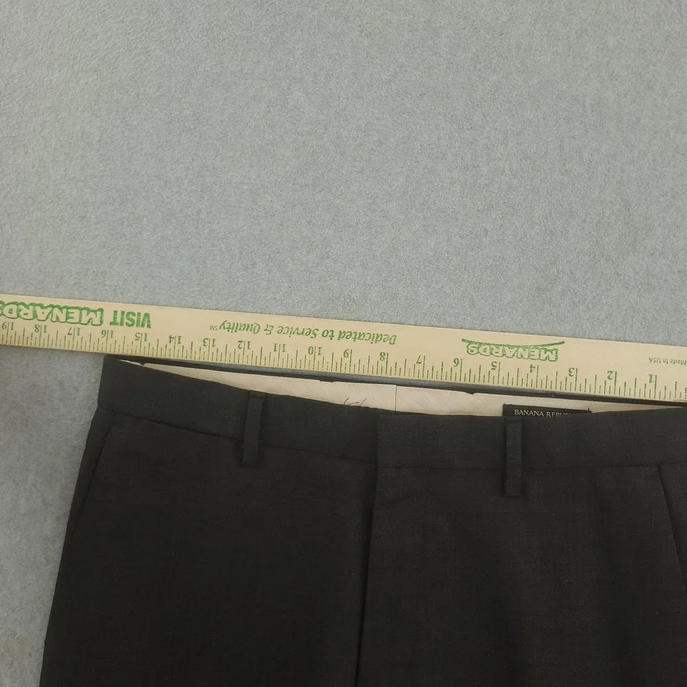 Banana Republic‎ Dress Pants Mens 30x30 Gray Wool Tailored Slim Fit Formal
